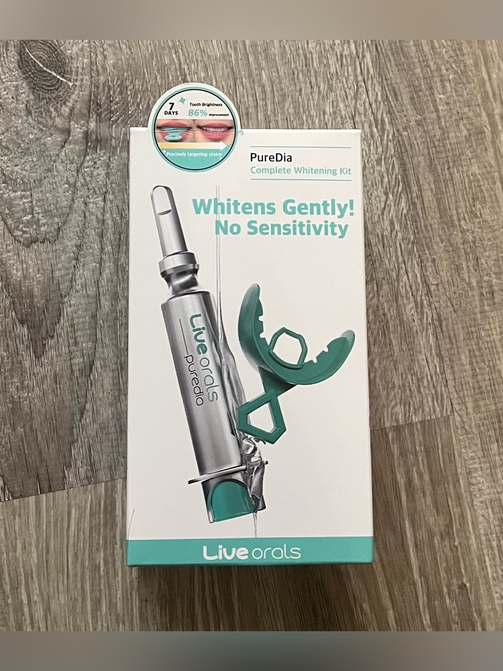 Live Orals PureDia Teeth Whitening Kit Gel & Mouthpiece 28 Treatments